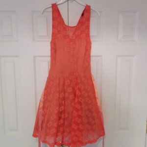 NWOT Short Coral Lace Dress